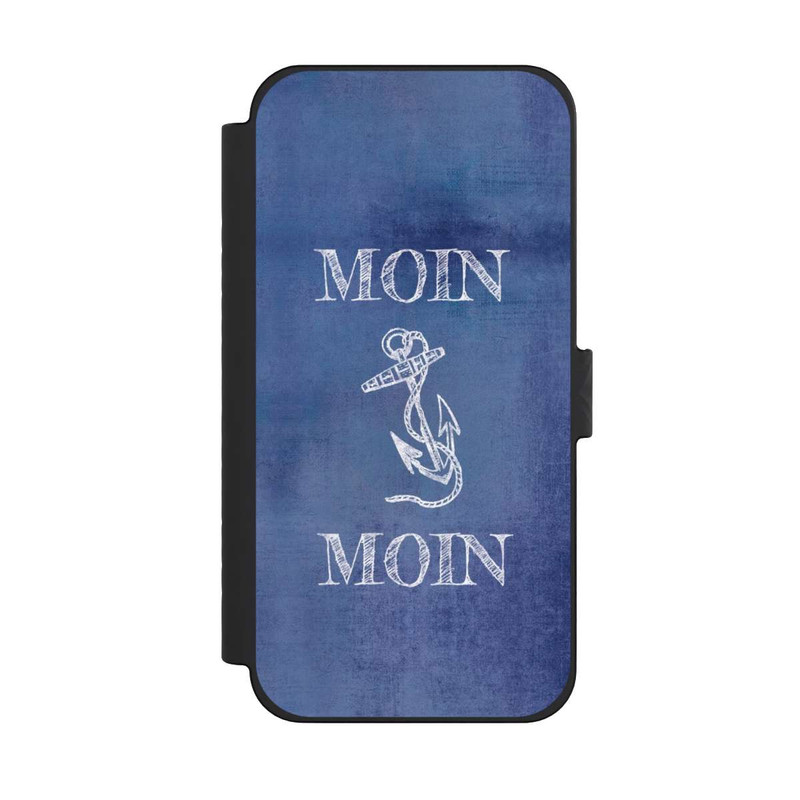 iPhone 15 Pro Max NIVOflip Moin Anker grunge blau