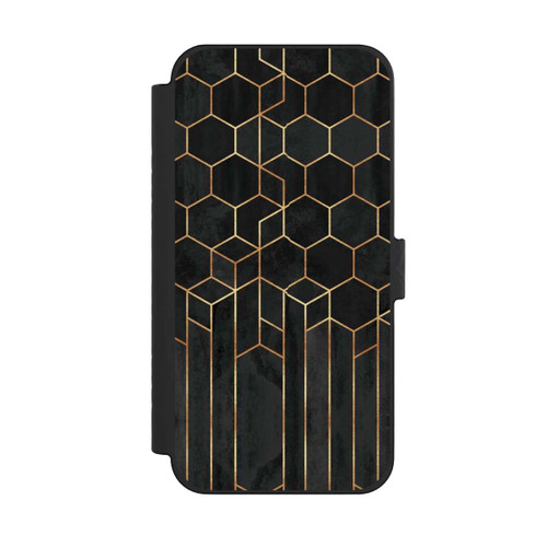 Apple iPhone 15 Pro Max NIVOflip Hexagones noirs