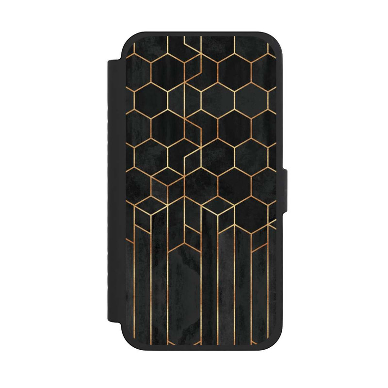 iPhone 15 Pro Max NIVOflip Schwarze Sechsecke