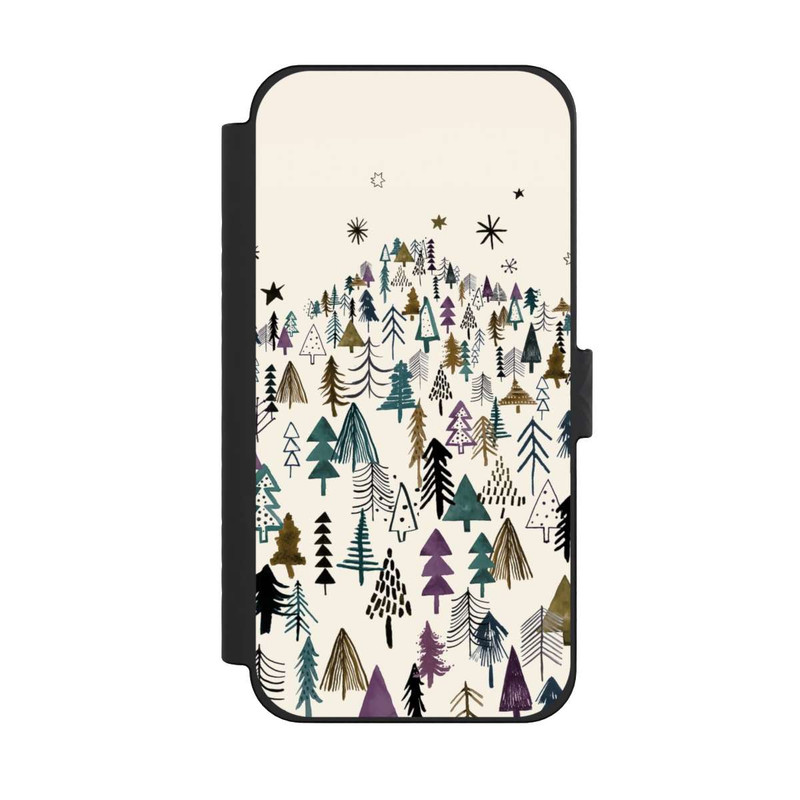 iPhone 15 Pro Max NIVOflip Bergbäume Wald Lila