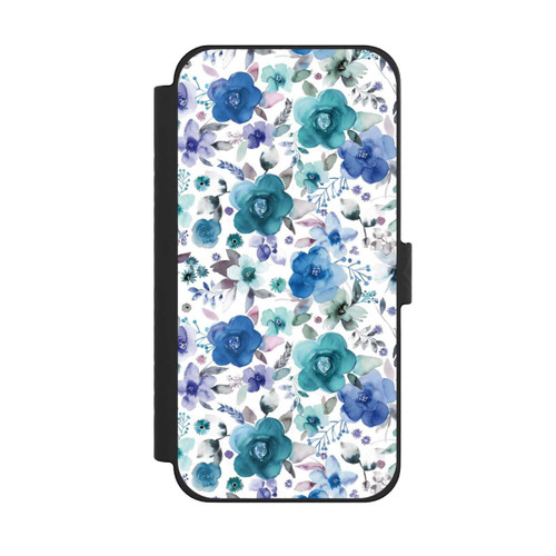 Apple iPhone 15 Pro Max NIVOflip Winterblumensträuße Blau