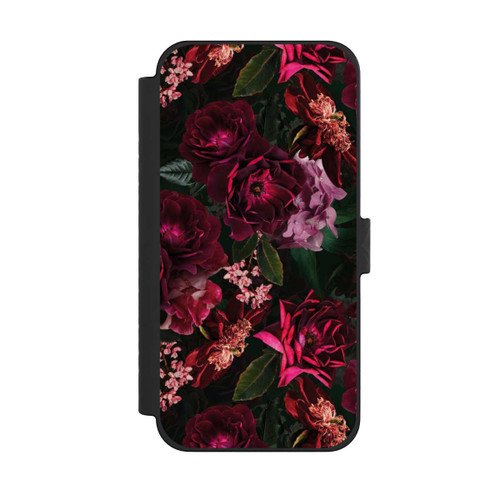 Apple iPhone 15 Pro Max NIVOflip Dunkle romantische Vintage Rosen und Pfingstrosen