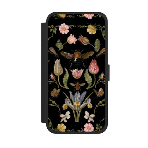 Apple iPhone 15 Pro Max NIVOflip Wildblumen und Biene Schwarz