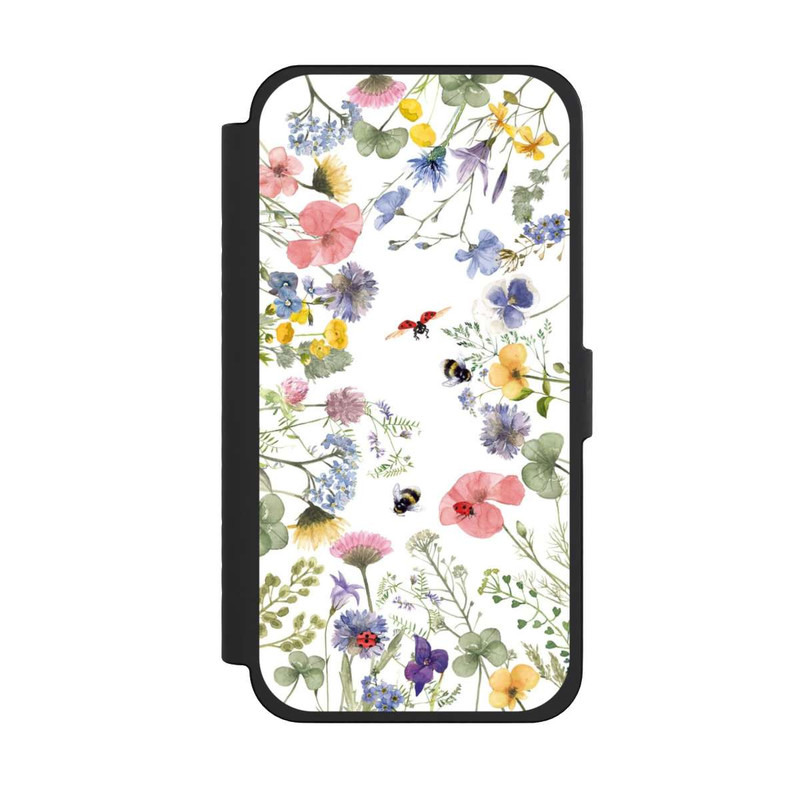 iPhone 15 Pro Max NIVOflip Bunte Frühlingsblumen und Bienen