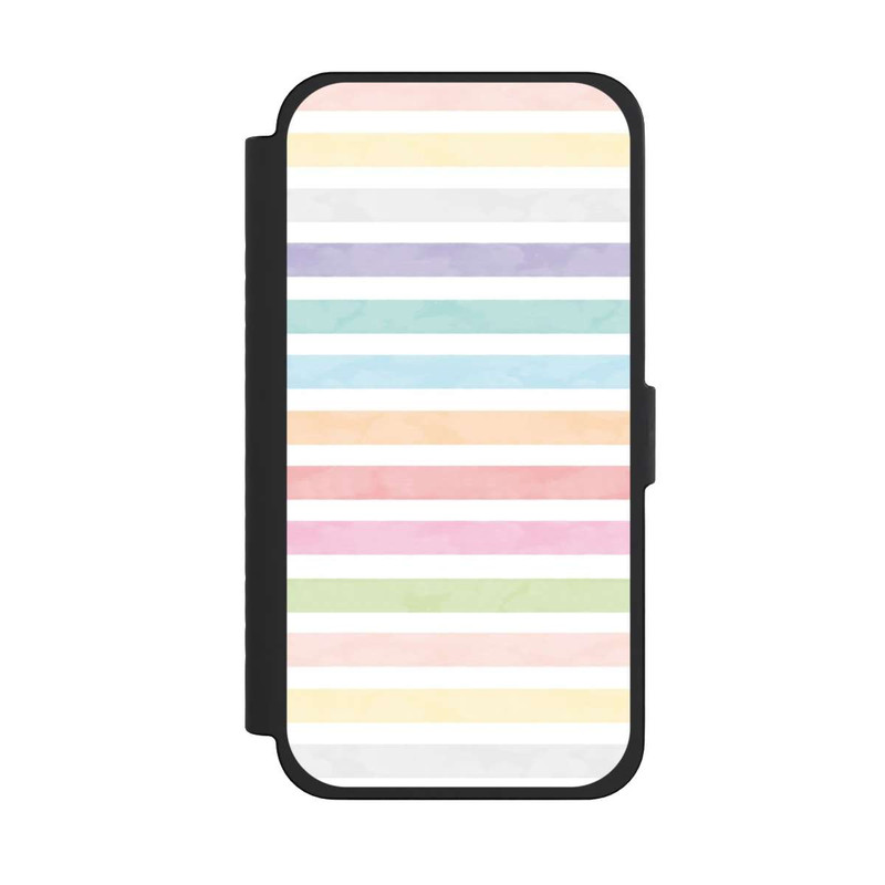 iPhone 15 Pro Max NIVOflip Rayures colorées arc-en-ciel