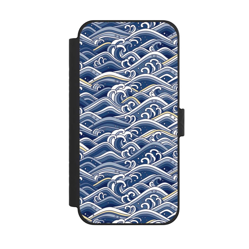 iPhone 15 Pro Max NIVOflip Vagues bleues kanagawa