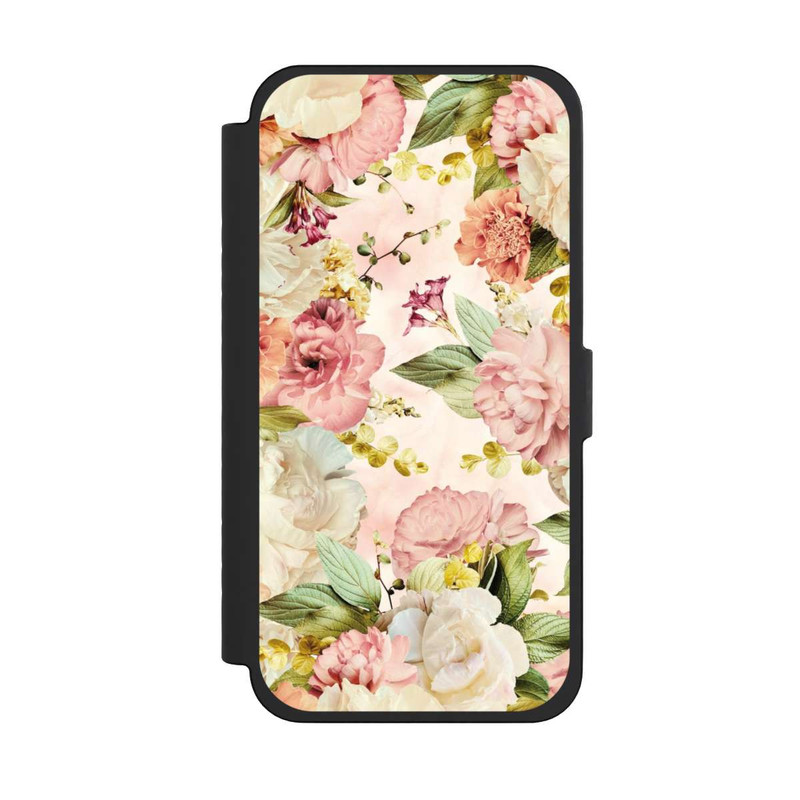 iPhone 15 Pro Max NIVOflip Cadre fleur pivoines beige