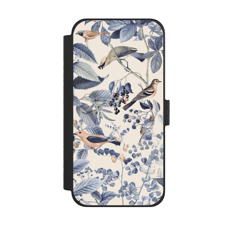 iPhone 15 Pro Max NIVOflip Oiseaux Et Baies en Beige