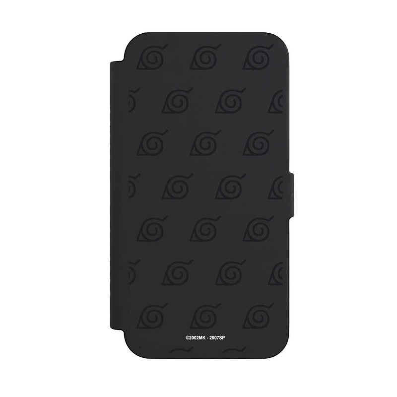iPhone 15 Pro Max NIVOflip Schwarzes Konoha-Muster Transparent