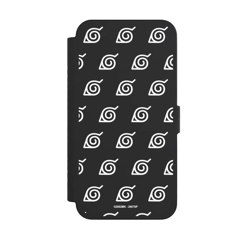 iPhone 15 Pro Max NIVOflip white Konoha-Pattern Transparent