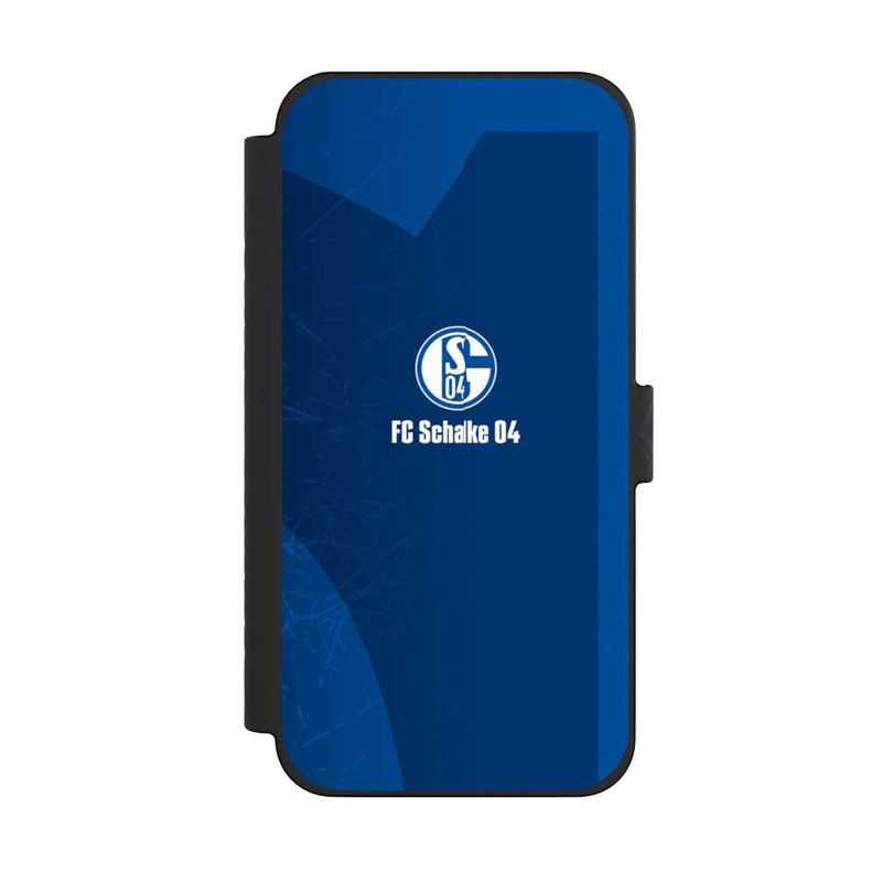 iPhone 15 Pro Max NIVOflip Schalke 04 Blauer Hintergrund Mit Logo