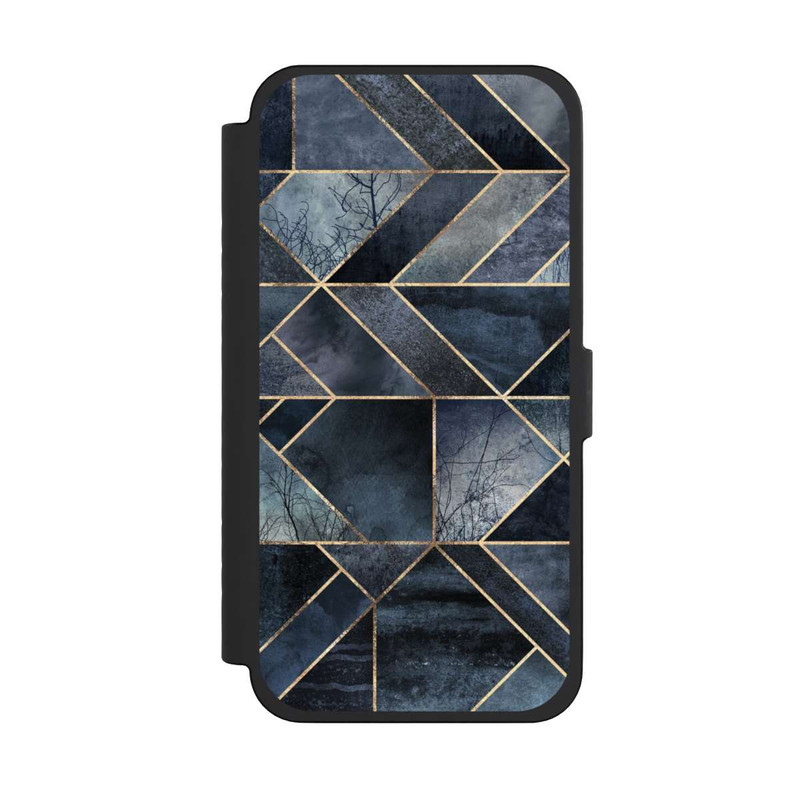 iPhone 15 Pro Max NIVOflip Abstraktes Natur-Dunkelblau