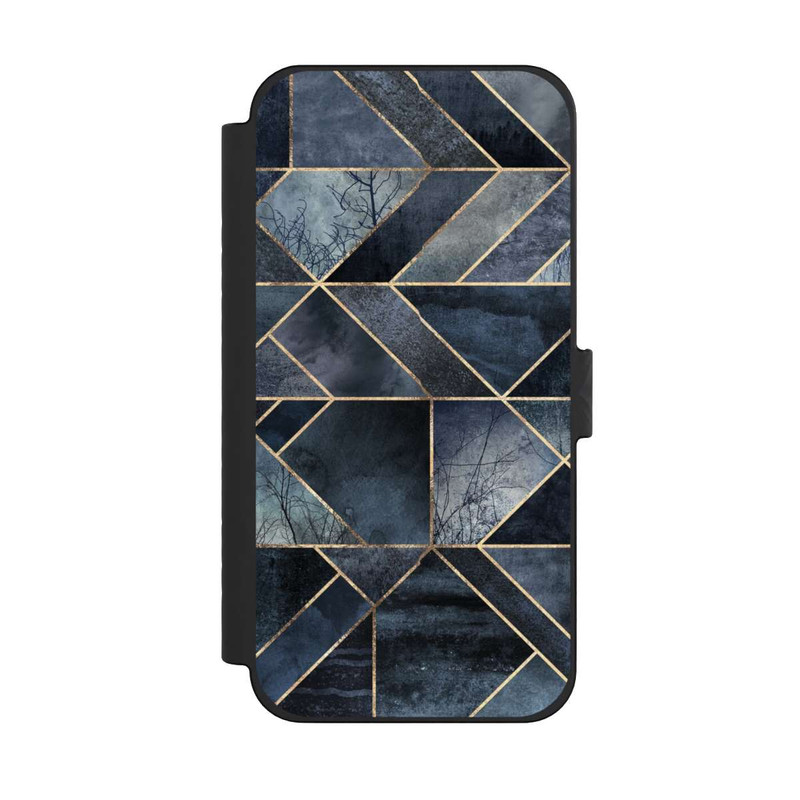 iPhone 15 Pro Max NIVOflip Nature Abstraite Bleu Foncé
