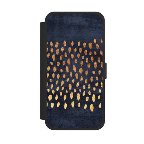 Apple iPhone 15 Pro Max NIVOflip Muster Gold und Marine