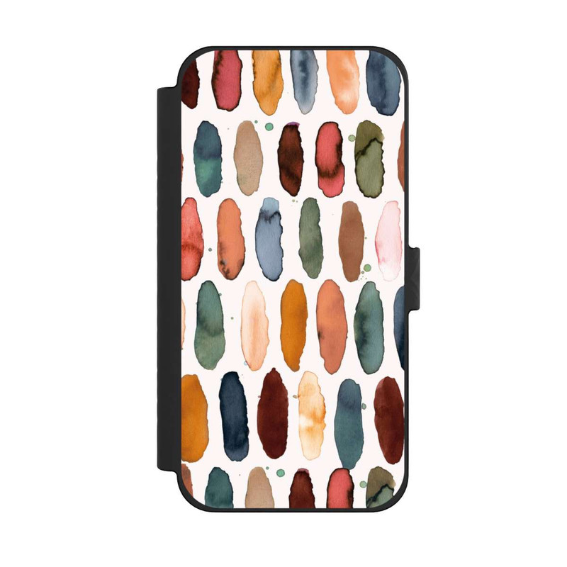 iPhone 15 Pro Max NIVOflip Aquarellstriche aus mineralischem Terrakotta