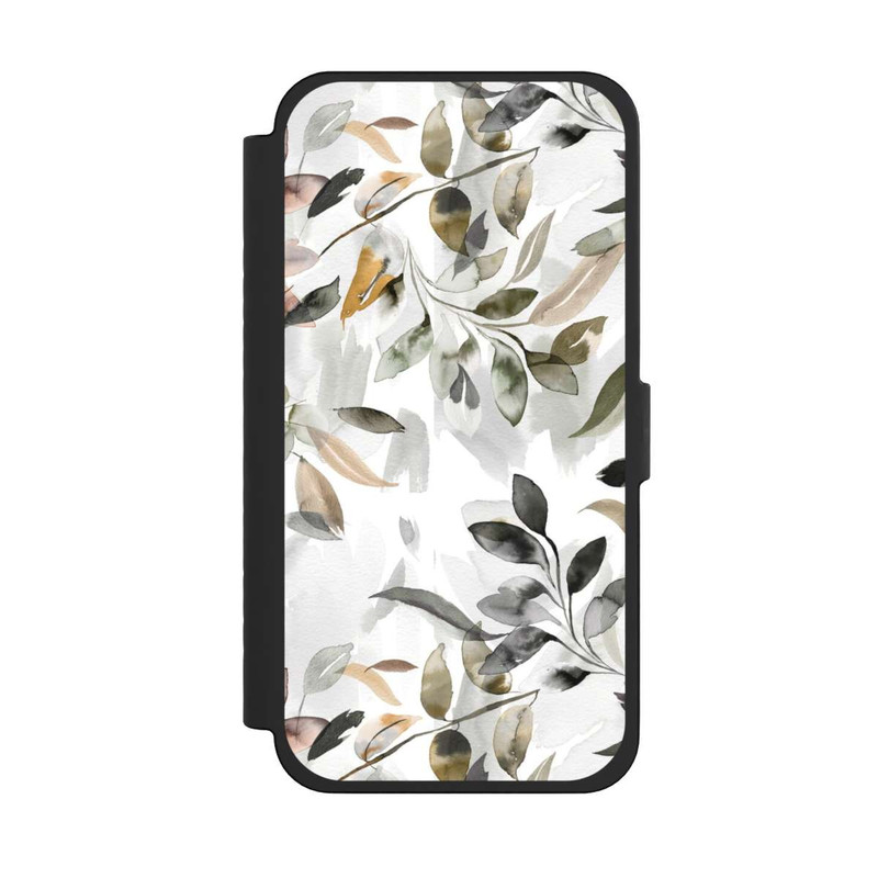 iPhone 15 Pro Max NIVOflip Feuilles neutres à l’aquarelle