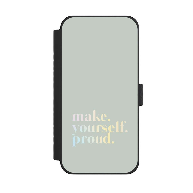 iPhone 15 Pro Max NIVOflip Make Yourself Proud Citation - Menthe et dégradé