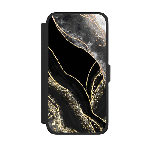Apple iPhone 15 Pro Max NIVOflip Dark Marble Gold