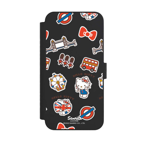Apple iPhone 15 Pro Max NIVOflip Hello Kitty Londoner Abzeichen Transparent