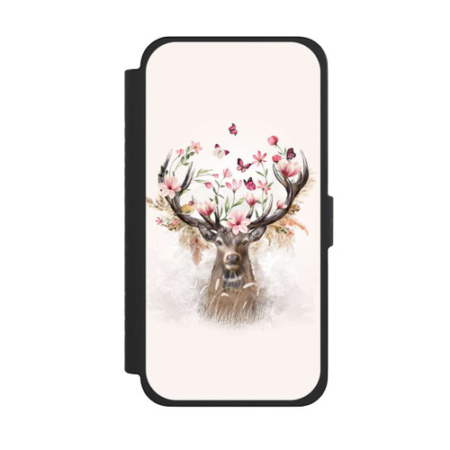 Apple iPhone 15 Pro Max NIVOflip Hirsch Blumen Geweih