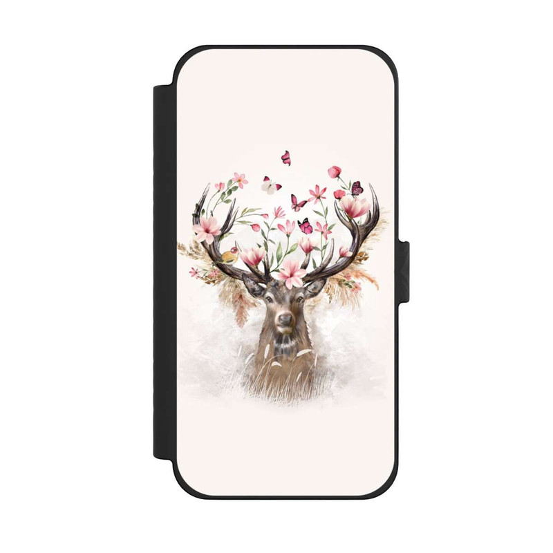 iPhone 15 Pro Max NIVOflip Hirsch Blumen Geweih