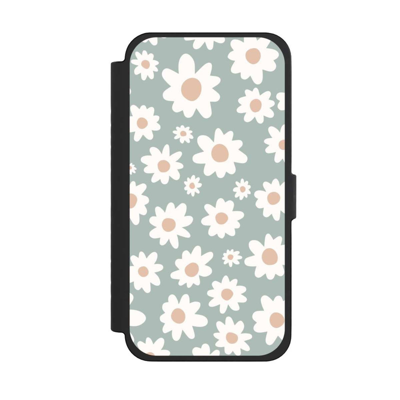 iPhone 15 Pro Max NIVOflip Gänseblümchen Muster grün