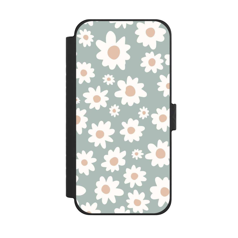 iPhone 15 Pro Max NIVOflip Gänseblümchen Muster grün