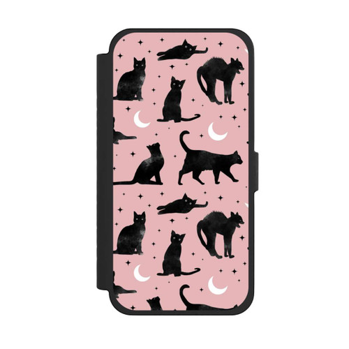 Apple iPhone 15 Pro Max NIVOflip Katzen und Mond auf Rosa
