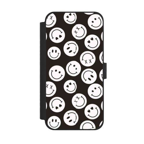 Apple iPhone 15 Pro Max NIVOflip Smiles Emotes Pattern Black And White