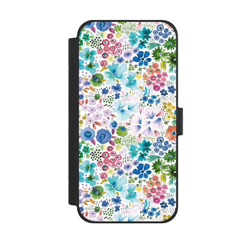 iPhone 15 Pro Max NIVOflip Petites Fleurs de Printemps Bleues