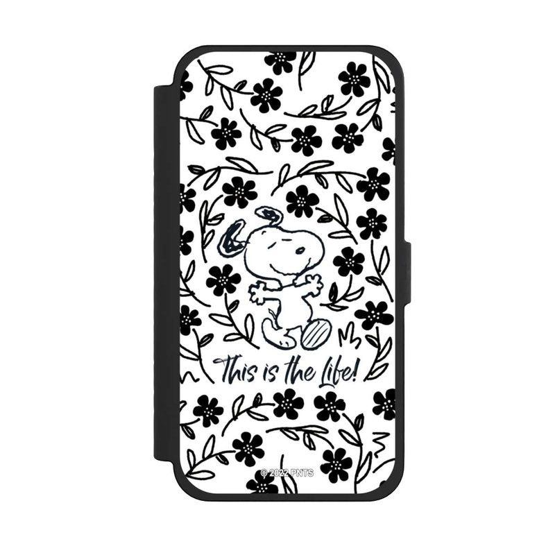 iPhone 15 Pro Max NIVOflip Snoopy This Is The Life Noir & Blanc