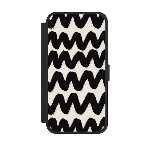 Apple iPhone 15 Pro Max NIVOflip Vagues Noires Pattern