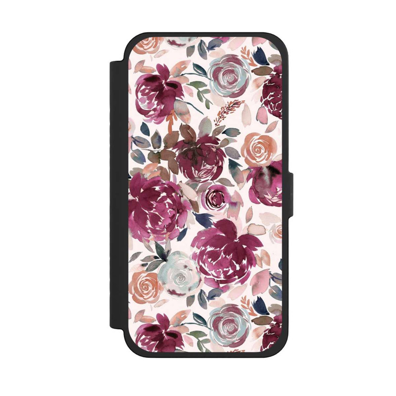 iPhone 15 Pro Max NIVOflip Pivoines et roses d'automne Rose