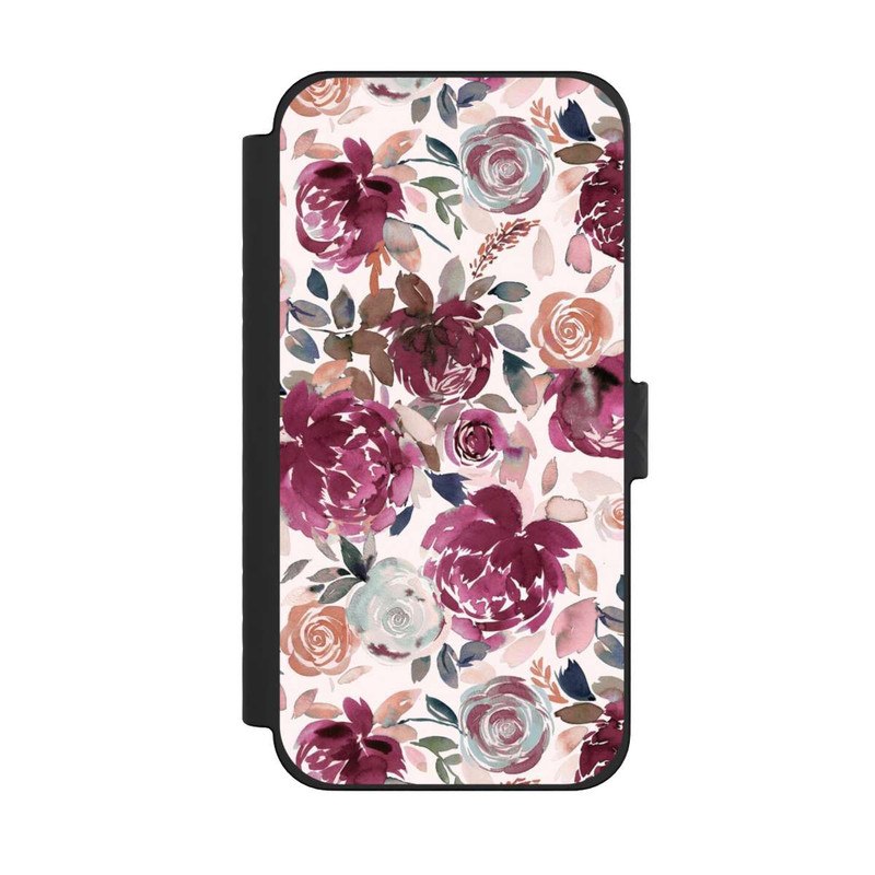 iPhone 15 Pro Max NIVOflip Pivoines et roses d'automne Rose