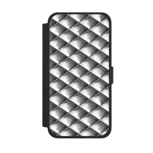Apple iPhone 15 Pro Max NIVOflip Glamour Silver Squares