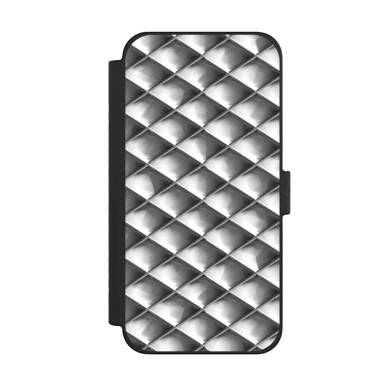 iPhone 15 Pro Max NIVOflip Glamour Silver Squares