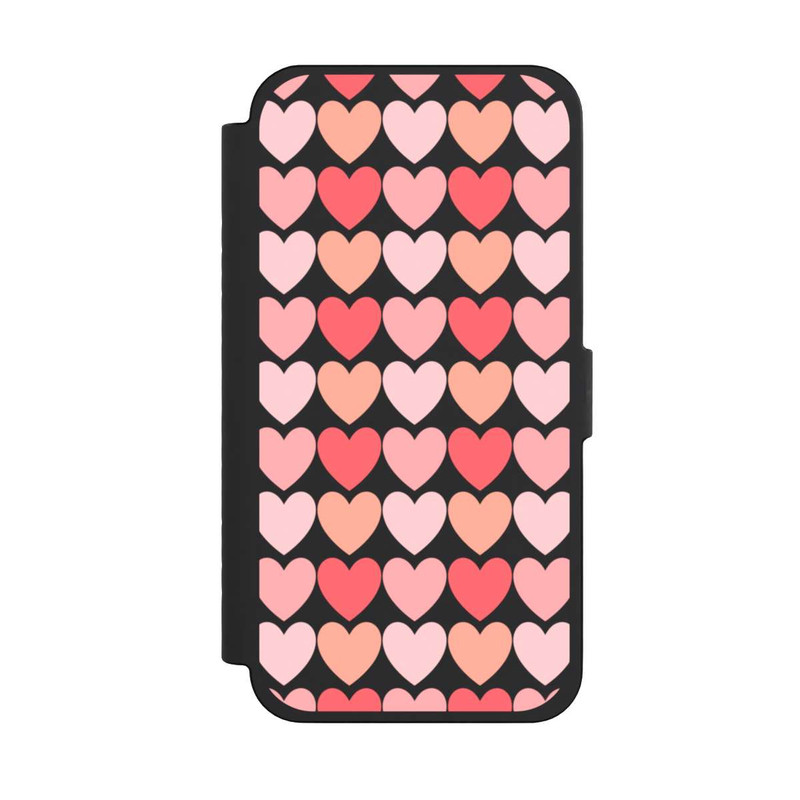 iPhone 15 Pro Max NIVOflip Coeurs d'ombres roses
