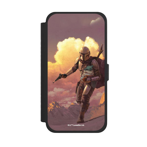 Apple iPhone 15 Pro Max NIVOflip Der Mandalorianer und Grogu Sonnenguntergang Wolken