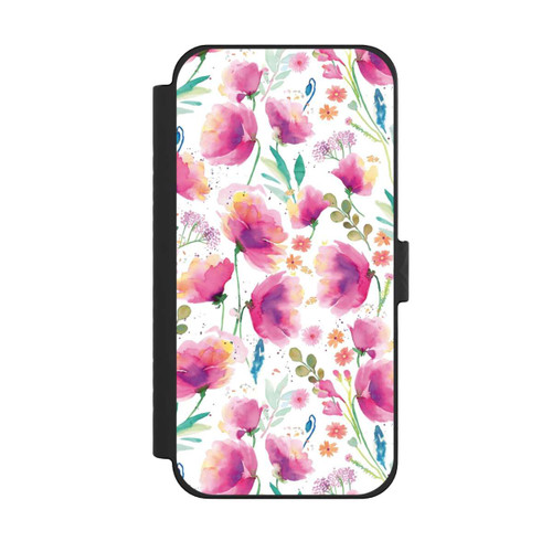 Apple iPhone 15 Pro Max NIVOflip Abstrakte Mohnblumen aquarell