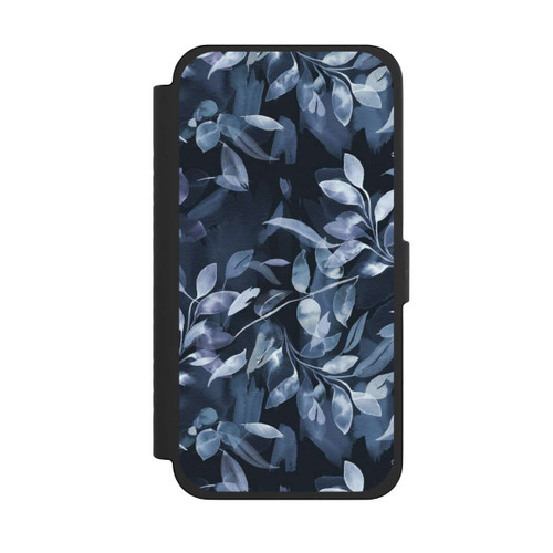 Apple iPhone 15 Pro Max NIVOflip Aquarelle Feuilles Mystiques Marine