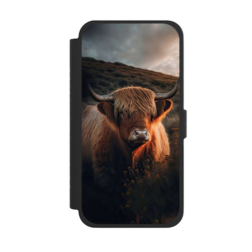 Apple iPhone 15 Pro Max NIVOflip Vache Highland avec de grandes cornes avec IA