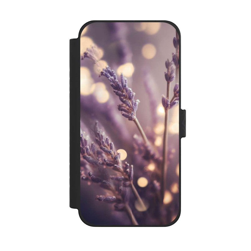 iPhone 15 Pro Max NIVOflip Lavande en gros plan avec IA