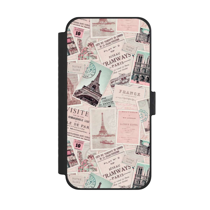 iPhone 15 Pro Max NIVOflip Vintage Paris Postcards Pattern