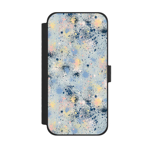 Apple iPhone 15 Pro Max NIVOflip Tintentropfen Staub Textur Blau