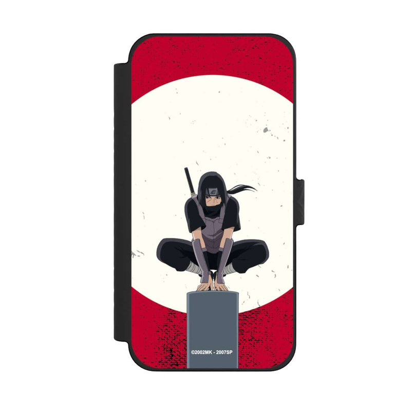 iPhone 15 Pro Max NIVOflip Symbole Itachi Uchiha fond rouge
