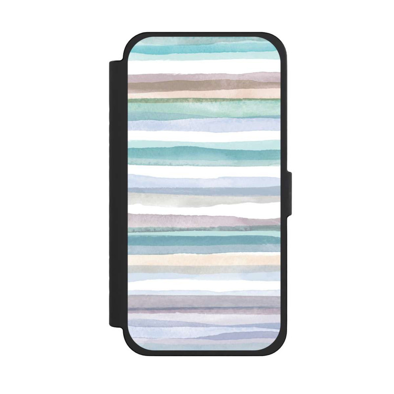 iPhone 15 Pro Max NIVOflip Rayures pastel bleu