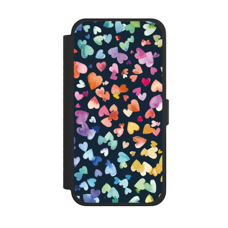 iPhone 15 Pro Max NIVOflip Coeurs de la Saint-Valentin noirs