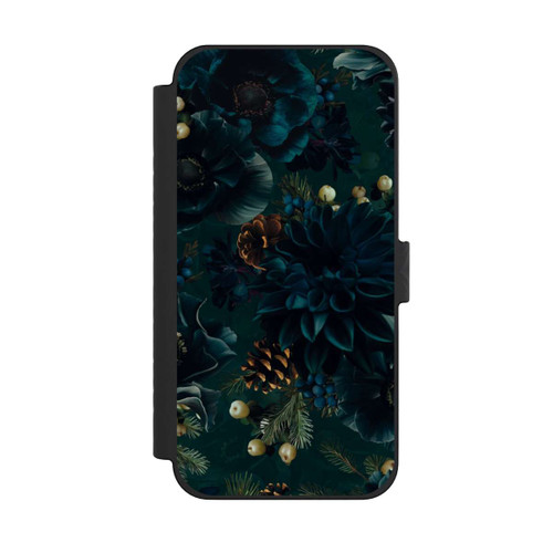Apple iPhone 15 Pro Max NIVOflip Blumenmuster Grün und Blau