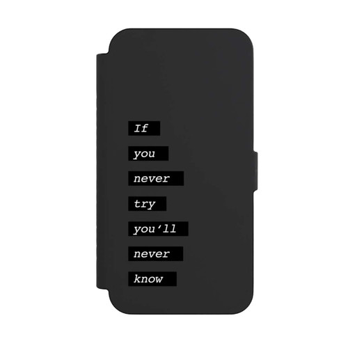 Apple iPhone 15 Pro Max NIVOflip If You Try Black Transparent
