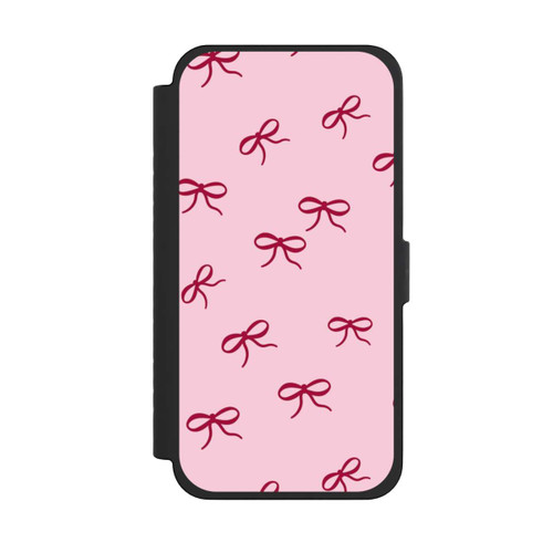 Apple iPhone 15 Pro Max NIVOflip Schleifen Pattern Rot Pink
